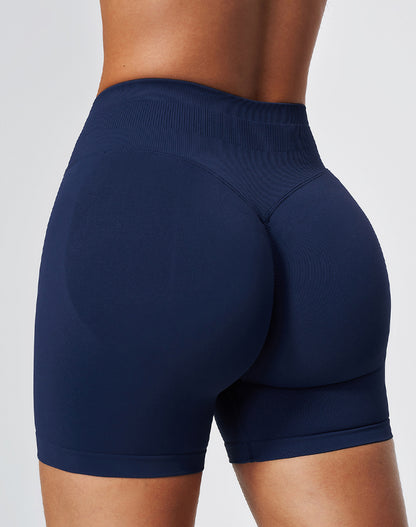 Ribbed High Waisted Seamless Workout Shorts