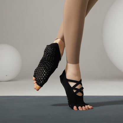 Five Toe Grip Pilates Socks Non Slip Ballet Dance Socks