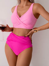 High Waisted Tummy Control Ruched Bikini Sets