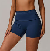 Flip Fold High Waist Hip Lifting Fitness Shorts