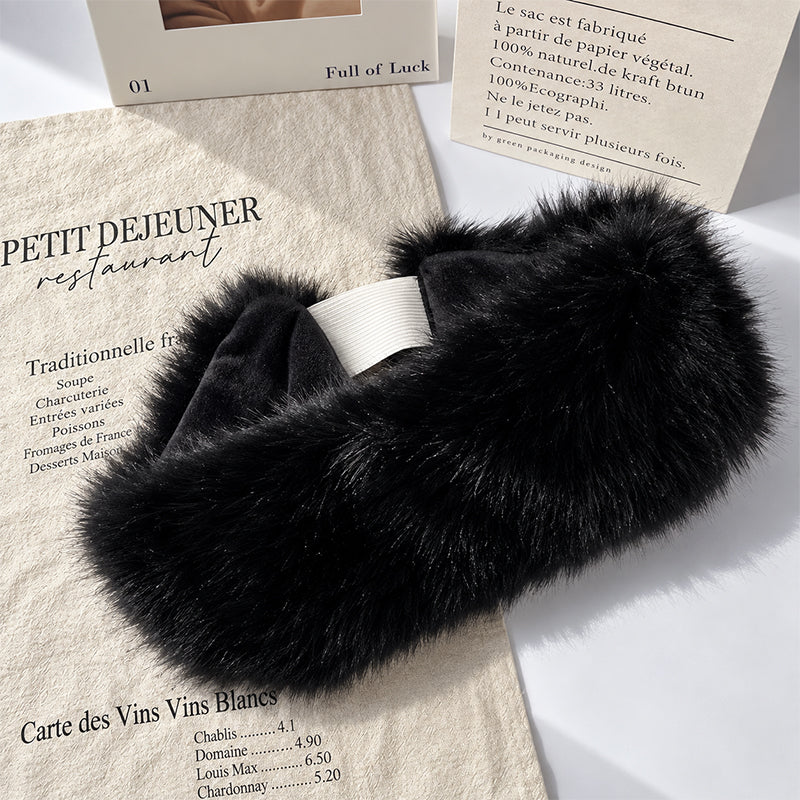 Faux Fur Elastic Ear Warmer Head Band