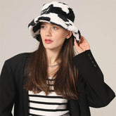 Winter Fuzzy Bucket Hat Lambswool Warm Fisherman Cap