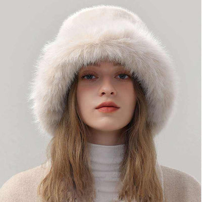 Plush Faux Fur Fluffy Bucket Hat | Luxuriously Cozy Winter Accessory