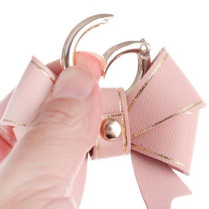 PU Leather Cute Bow Key Charm |  Perfect for Bag &amp; Key Decoration