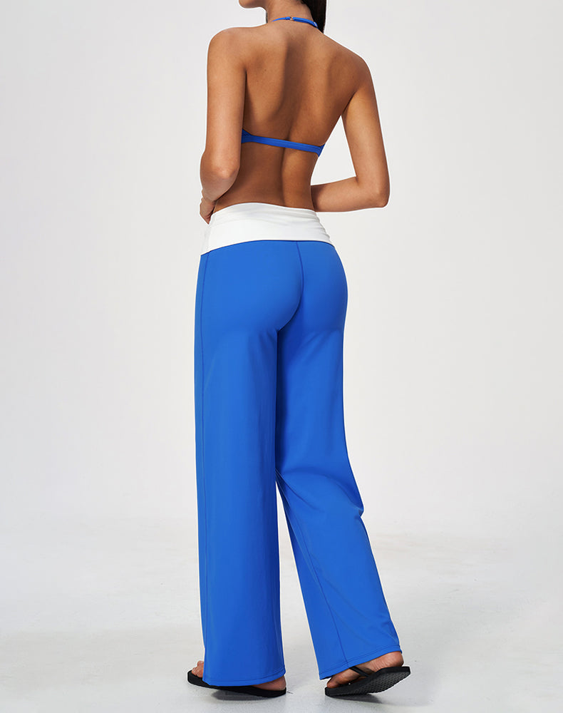 2 Piece Sports Bra and Flare Pant Pilates Outfit Sets