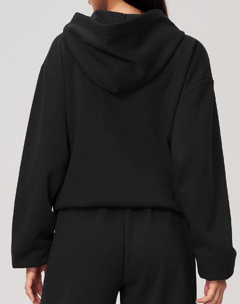 Long Sleeve Full Zip Casual Hooded with Pockets