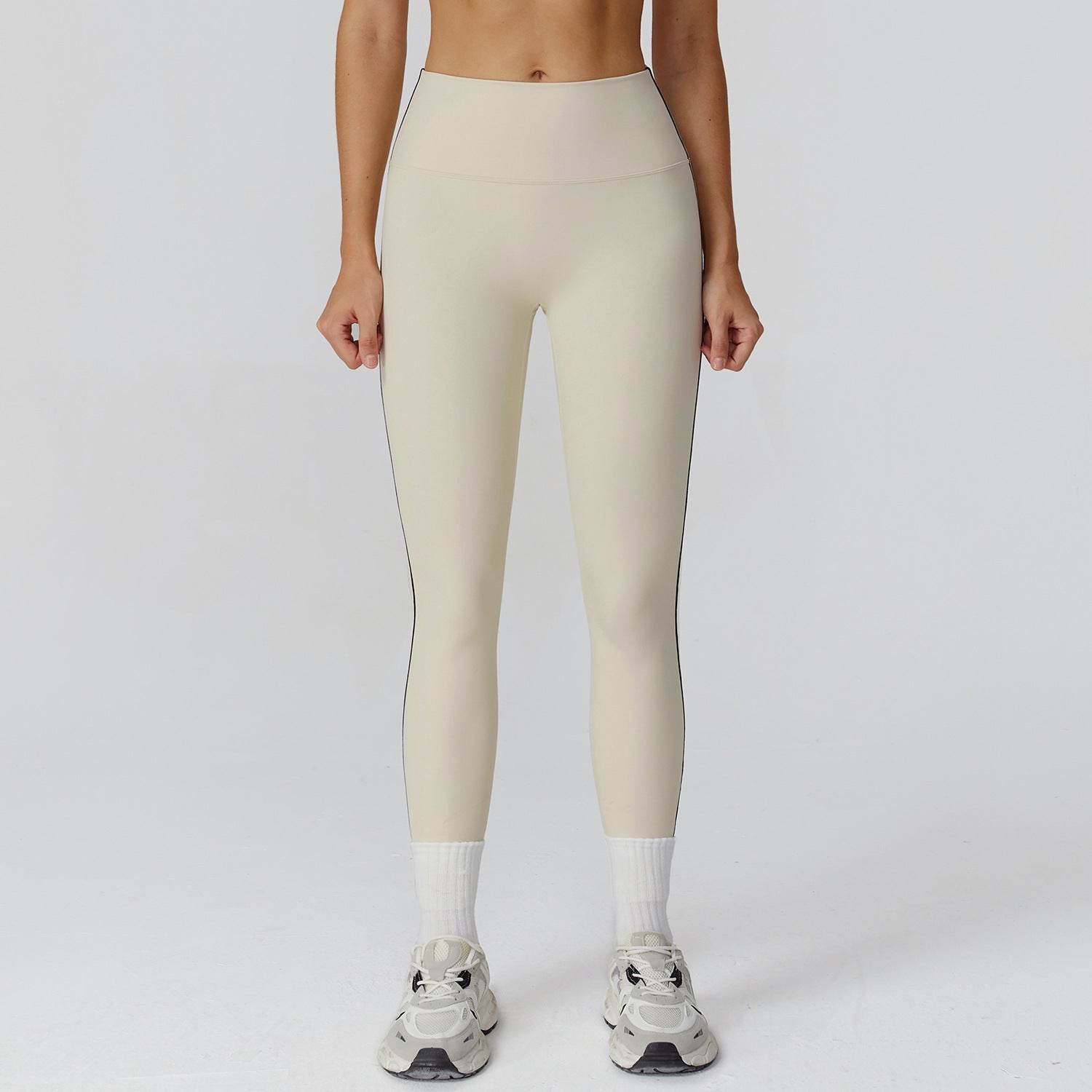 Color Block Athletic Legging High Waist Running Tights
