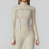 Cropped Running Jacket Slim Fit Athletic Top with Thumb Hole