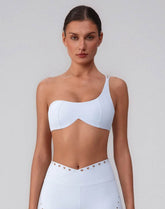 Asymmetric One Shoulder Backless Sports Bra