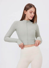 Standing Collar Zipper Yoga Jacket