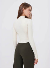 Cropped Running Jacket with Thumb Holes