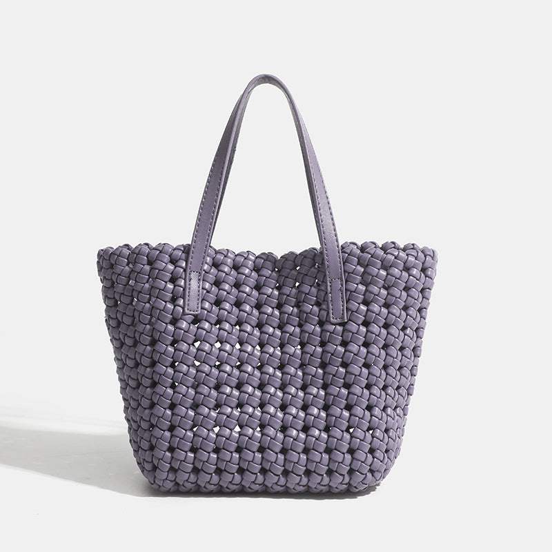 PU Woven Simple Handbag | Elegant &amp; Versatile Daily Accessory