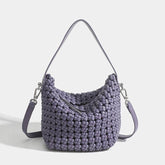 PU Handmade Woven Bucket shape Tote bag