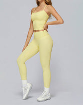 Athletic Wear with Criss Cross Back Tank Top and Legging