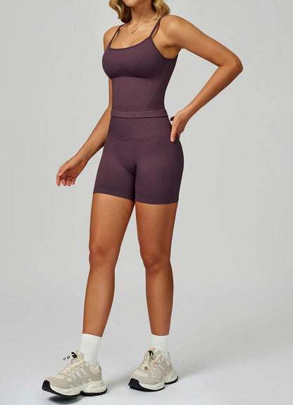 Sport Set with Color Block Tank Top and Short