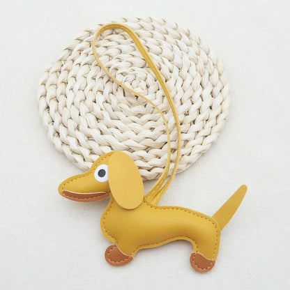 Cute Leather Dachshund Keychain | For Pet and Accessory Lovers