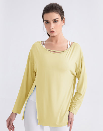 Long Sleeve Tops Loose Fit Yoga Shirts