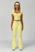3 Pieces Activewear Set with Headband, Crop Top and Pant