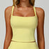 Wide Shoulder Straps Sport Tank Top with Removable Chest Pad