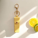 PU Leather Lipstick Holder Keychain