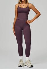 Sport Set with Color Block Tank Top and Legging
