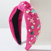 Ocean Knotted Headband with Pearl Rhinestone Starfish Shark Shell