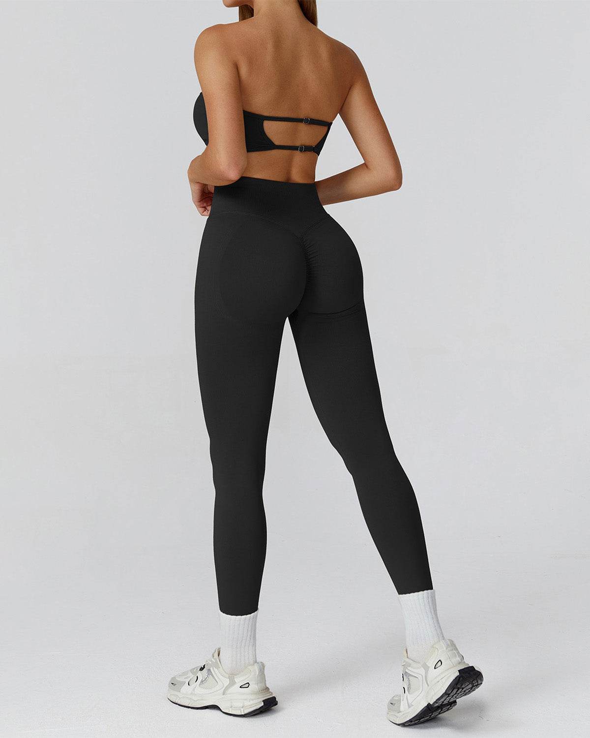 Athletic Wear with Strapless Tube Top and Legging