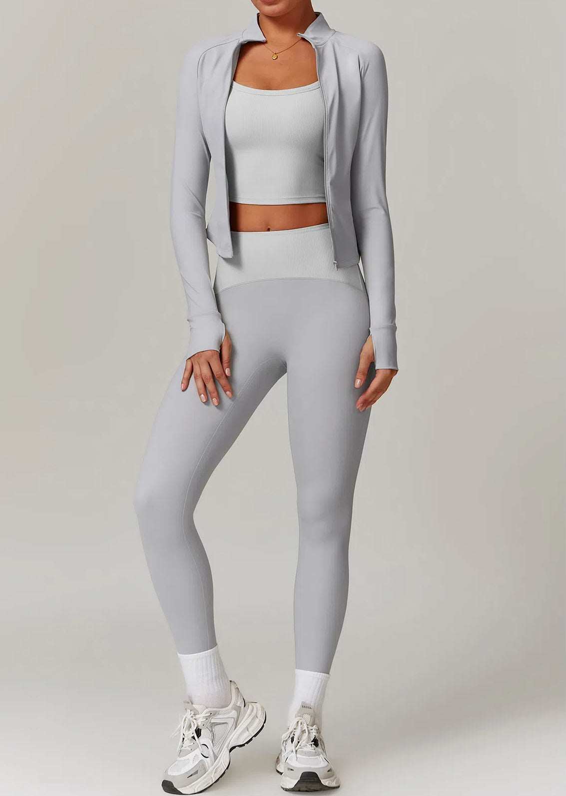 2 Piece Fitness Set with Jacket and Leggings | Ready for Any Workout