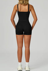 Activewear Set with Wide Strap Tank Top and Short