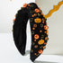 Halloween Pearl Knotted Headband with Pumpkin and Ghost
