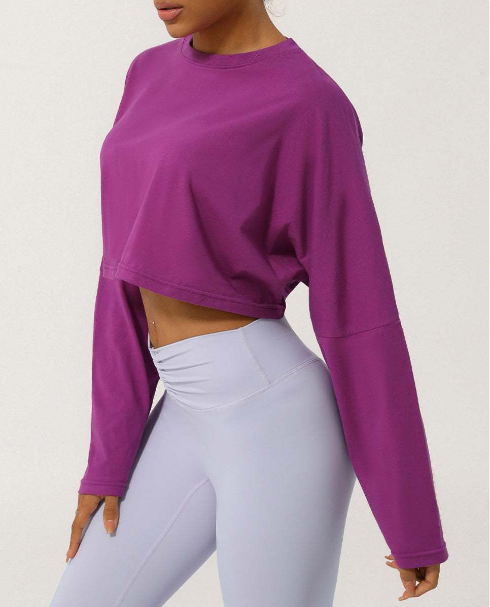 Long Sleeve Crop Athletic Sweatshirt | Stylish &amp; Functional Activewear