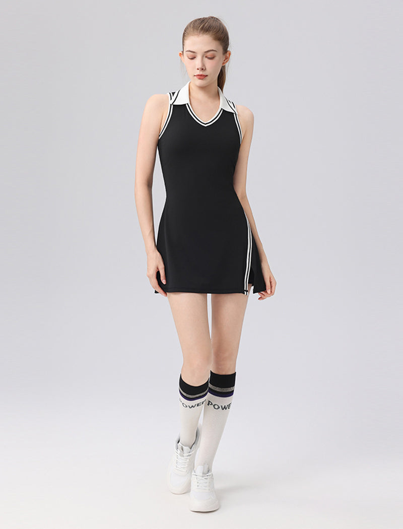 Tennis Dresses Polo Golf Dress with Built in Bra and Shorts