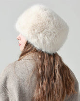 Fuzzy Furry Winter Faux Fur Hat Warm Fluffy Bucket Hat