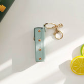 PU Leather Lipstick Holder Keychain
