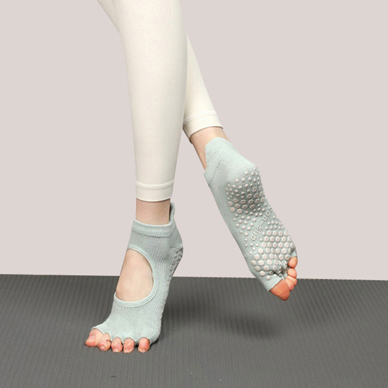 Grip Non Slip Yoga Socks Toeless Toe Pilates Socks
