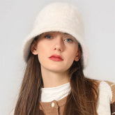Winter Furry Cloche Hat Fisherman Cap Soft Warm Bucket Hat