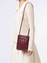Woven Leather Cell Phone Purses Mini Crossbody Bag