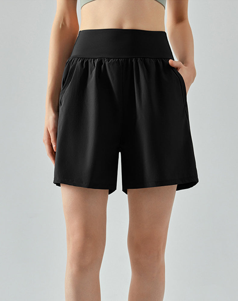 High Waist Loose Athletic Shorts Wide Leg Running Short
