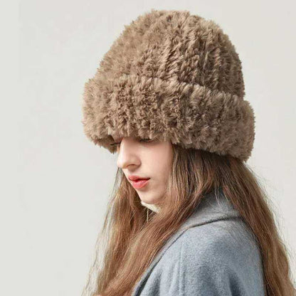 Soft Fuzzy Knitted Warm Beanie Hat | Warm &amp; Cozy Winter Accessory