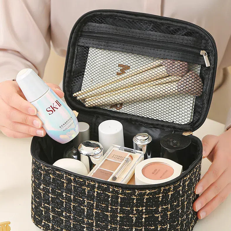 Large Capacity Travel Cosmetic Bag with Handle