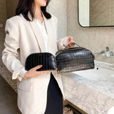 Large Capacity PU Leather Travel Makeup Bag