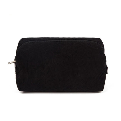 Square Quilted Wavy Corduroy Makeup Storage Bag | Stylish &amp; Durable