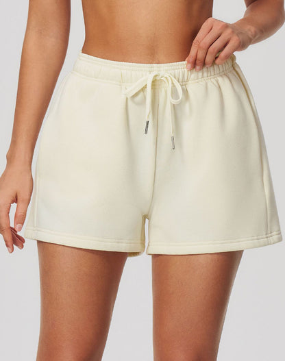 High Waist Loose Lounge Shorts with Pockets