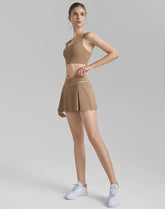 Athletic Tennis Set with Racerback Sports Bra and Golf Skirt -