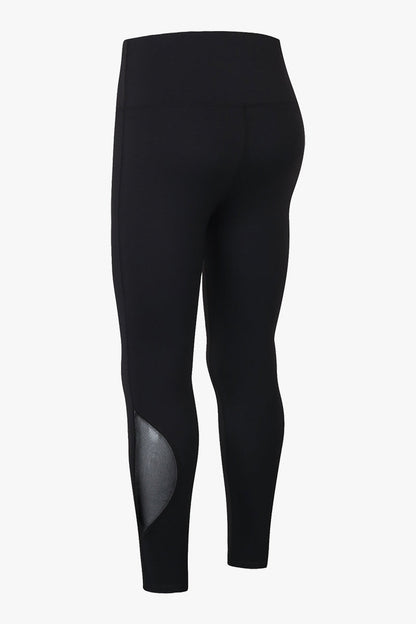 Mesh Insert High-Rise Ankle Leggings - Stylish &amp; Functional Activewear