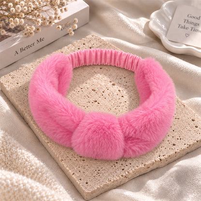 Plush Winter Hairband Yoga Fuzzy Headwrap