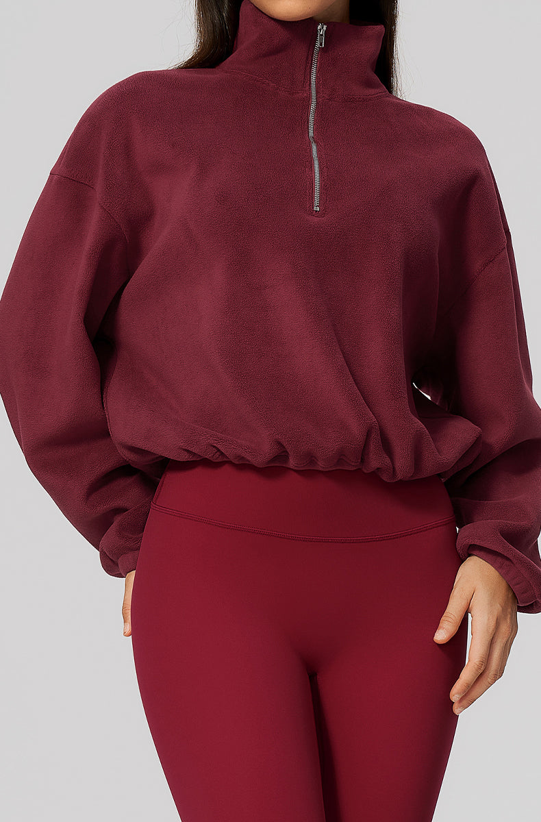 Half Zip Oversized Sweatshirts