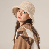 Winter Bucket Hat Trendy Fleece Warm Fisherman Cap