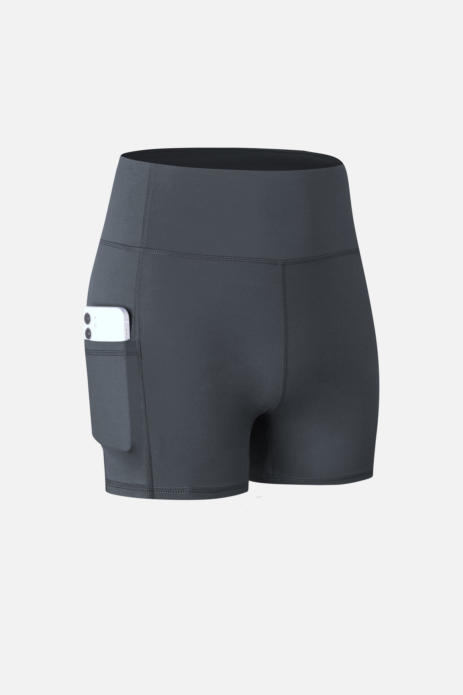 High-Rise Yoga Shorts with Pockets