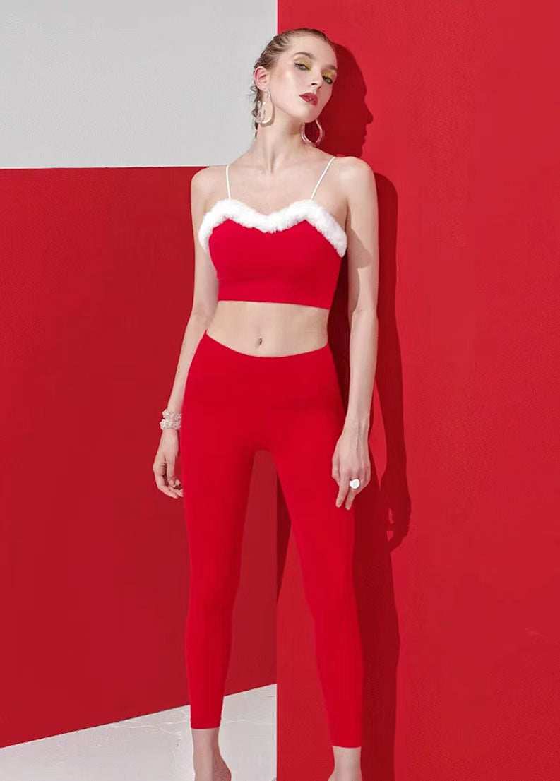 Christmas Fashion Activewear Sets | Bra and Leggings for Holiday Look